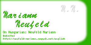 mariann neufeld business card